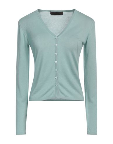 ALPHA MASSIMO REBECCHI ALPHA MASSIMO REBECCHI WOMAN CARDIGAN TURQUOISE SIZE 6 CASHMERE, SILK 