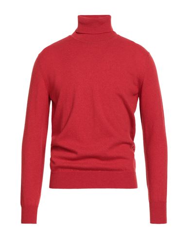 Kangra Cashmere Kangra Man Turtleneck Tomato Red Size 46 Wool