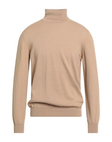Kangra Cashmere Kangra Man Turtleneck Sand Size 42 Wool