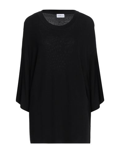 Marella Woman Sweater Black Size Xl Viscose, Elastomultiester