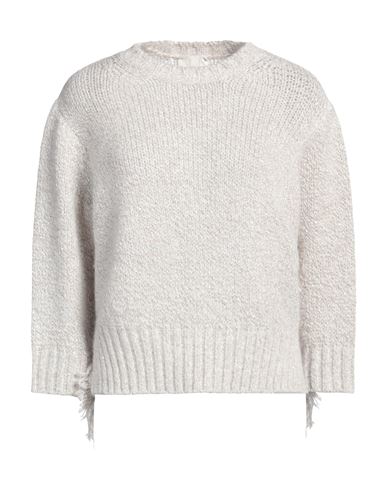 Marella Monochrome Woman Sweater Light Grey Size L Acrylic, Polyester, Mohair Wool, Wool, Elastane