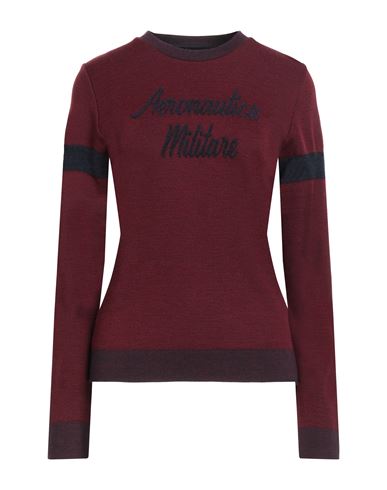 Aeronautica Militare Woman Sweater Burgundy Size S Acrylic, Wool, Viscose, Polyamide