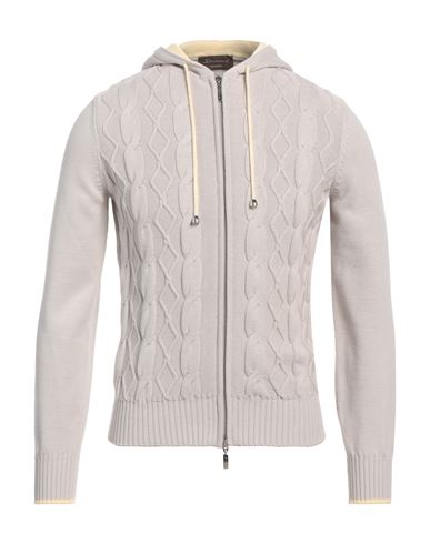 Doriani Man Cardigan Light Grey Size 46 Cotton