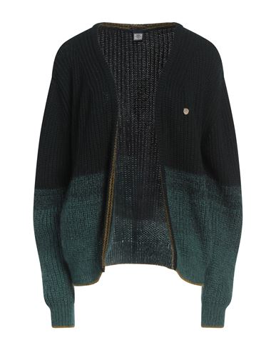 Shop Aeronautica Militare Woman Cardigan Dark Green Size Xl Synthetic Fibers, Viscose, Wool, Mohair Wool,
