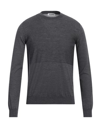 Jil Sander Man Sweater Charcoal Size 46 Merino Wool In Grey