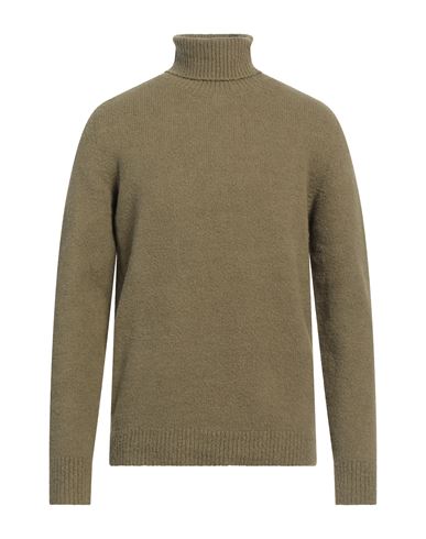 Roberto Collina Man Turtleneck Military Green Size 42 Cotton, Nylon, Elastane