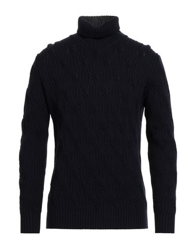Kangra Cashmere Kangra Man Turtleneck Midnight Blue Size 42 Wool