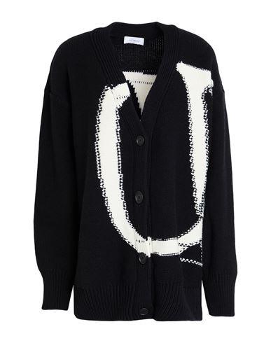 Off-white Woman Cardigan Black Size L Wool In Black