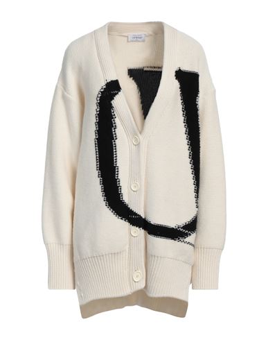 Off-white Woman Cardigan Ivory Size 6 Wool