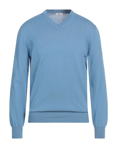 Magazzino Ricambi Man Sweater Azure Size 42 Cotton
