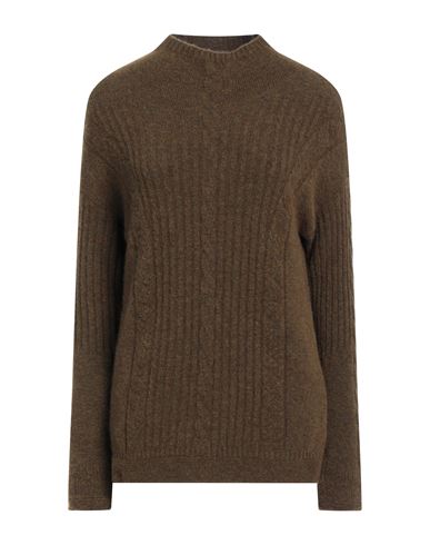 High Use Woman Turtleneck Military Green Size L Nylon, Wool, Alpaca Wool, Elastane