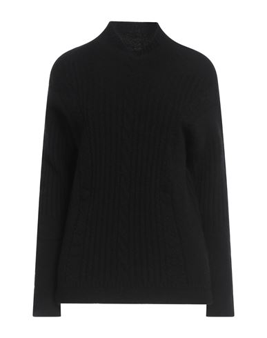 High Use Woman Turtleneck Black Size L Nylon, Wool, Alpaca Wool, Elastane