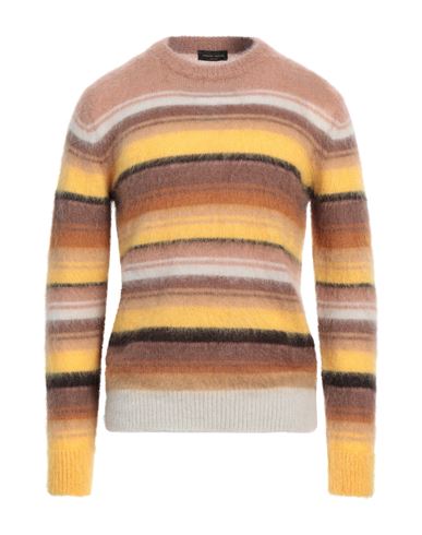 Roberto Collina Man Sweater Light Brown Size 44 Superkid Mohair, Nylon, Wool