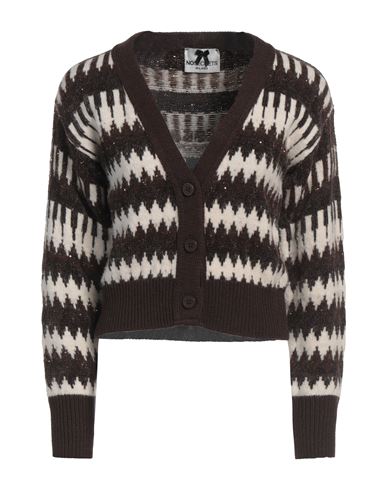 No Secrets Woman Cardigan Dark Brown Size 8 Acrylic, Polyamide, Viscose, Wool