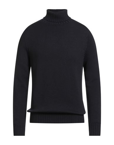 Dondup Man Turtleneck Midnight Blue Size 40 Wool