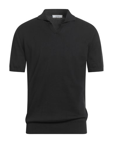 Alpha Studio Man Sweater Black Size 40 Cotton
