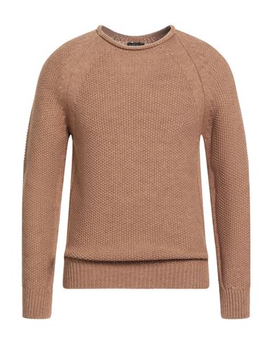 Retois Man Sweater Camel Size M Acrylic, Merino Wool, Alpaca Wool