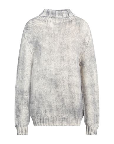 Arovescio Man Turtleneck Light Grey Size 46 Wool, Cashmere