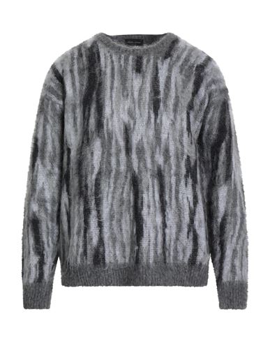 Roberto Collina Man Sweater Grey Size 42 Superkid Mohair, Nylon, Wool