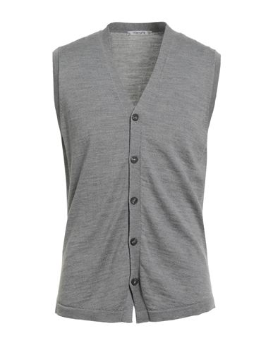 Kangra Cashmere Kangra Man Cardigan Grey Size 44 Wool