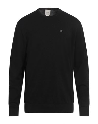 Shop Calvin Klein Man Sweater Black Size Xs Cotton, Silk