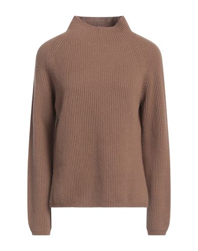 's Max Mara Woman Turtleneck Light Brown Size S Wool, Cashmere