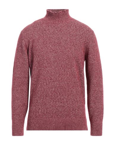 Kangra Cashmere Kangra Man Turtleneck Garnet Size 44 Cotton, Alpaca Wool, Polyamide, Wool, Elastane