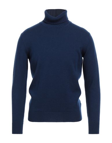 Kangra Cashmere Kangra Man Turtleneck Blue Size 46 Wool, Cashmere