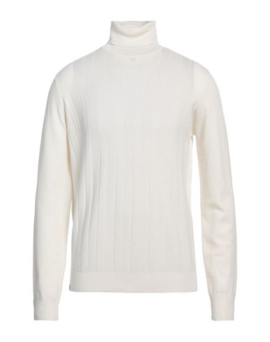 Fred Mello Man Turtleneck Ivory Size L Viscose, Polyamide