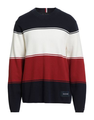 Tommy Hilfiger Colour-blocked Mixed Knit Relaxed Jumper
