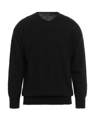 Messagerie Man Sweater Black Size 38 Baby Alpaca Wool, Polyamide, Wool