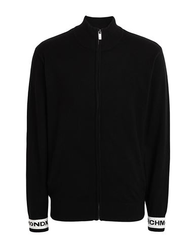 Richmond X Man Cardigan Black Size L Viscose, Polyester, Nylon In Black