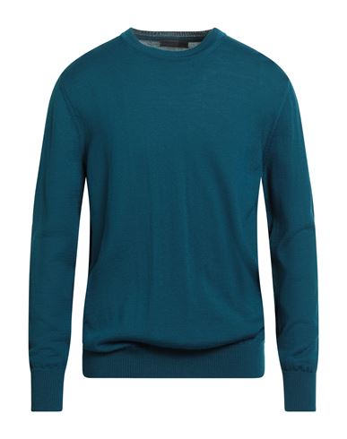 Messagerie Man Sweater Deep Teal Size 46 Merino Wool, Acrylic