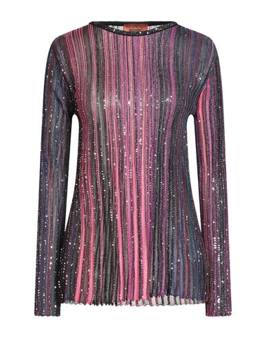 Missoni Woman Sweater Mauve Size 8 Viscose, Polyamide, Polyester, Metal