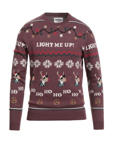 Jack & Jones Man Sweater Mauve Size L Cotton