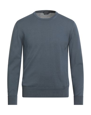 Ballantyne Man Sweater Slate Blue Size 46 Cotton