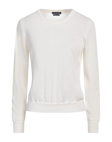 Ballantyne Woman Sweater Cream Size 10 Cotton, Cashmere