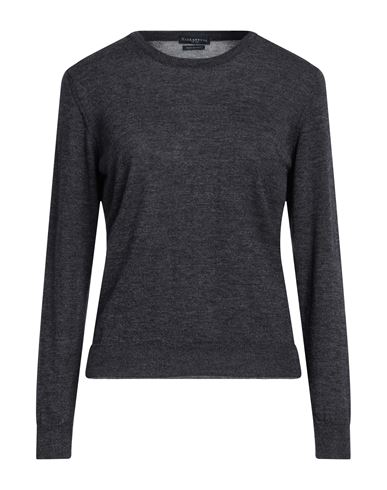 Ballantyne Woman Sweater Charcoal Size 10 Cotton, Cashmere