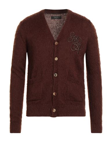 Amiri Man Cardigan Chocolate Brown Size L Acrylic, Mohair Wool, Polyamide