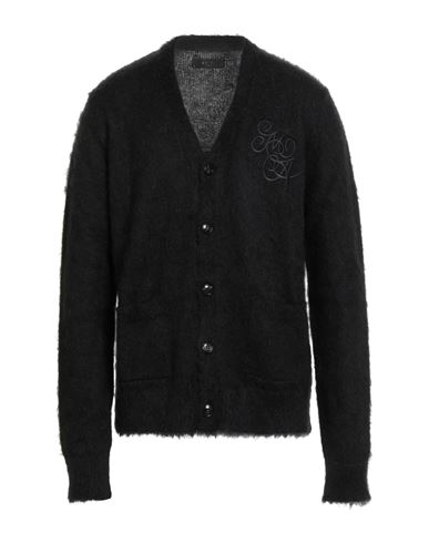 Amiri Man Cardigan Black Size Xl Acrylic, Mohair Wool, Polyamide In Black