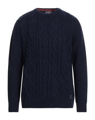 Scotch & Soda Man Sweater Midnight Blue Size L Acrylic, Virgin Wool In Blue