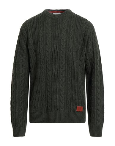 Scotch & Soda Man Sweater Military Green Size L Acrylic, Virgin Wool In Green