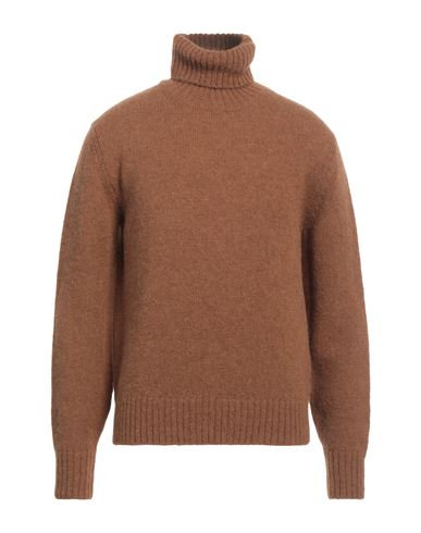 Tom Ford Man Turtleneck Brown Size 40 Alpaca Wool, Polyamide In Brown