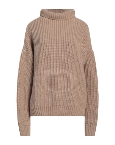 Anine Bing Woman Turtleneck Beige Size L Alpaca Wool, Wool, Polyamide, Polyacrylic