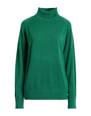 Corte Dei Gonzaga Woman Turtleneck Green Size Xl Viscose, Polyester, Polyamide In Green