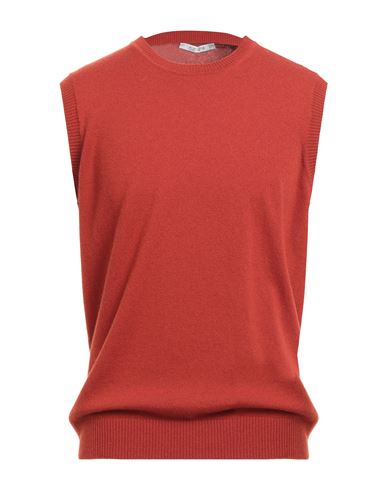 Kangra Cashmere Kangra Man Sweater Rust Size 42 Wool, Cashmere