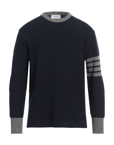 THOM BROWNE THOM BROWNE MAN SWEATER NAVY SIZE 2 VIRGIN WOOL 