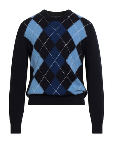 Gant Man Sweater Navy Size M Lambswool In Blue
