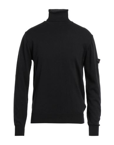 Peuterey Man Turtleneck Midnight Blue Size Xxl Cotton, Wool In Black