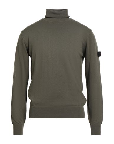 Peuterey Man Turtleneck Military Green Size M Cotton, Wool